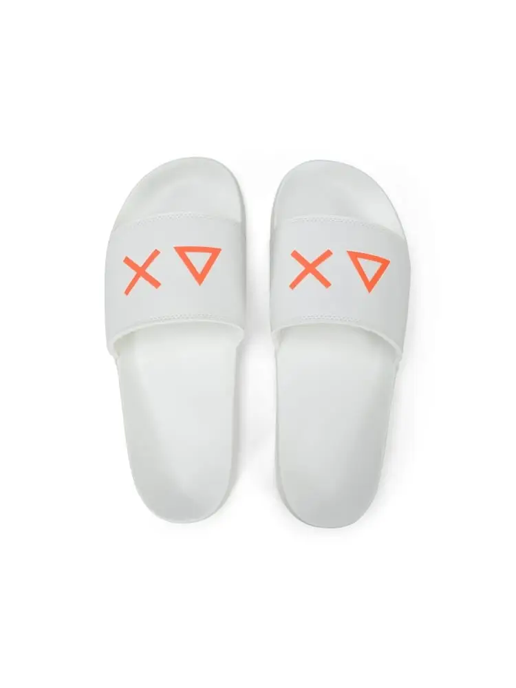Sun68 ciabatte uomo bianche con logo