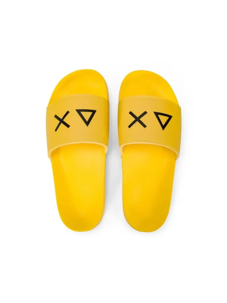 Sun68 ciabatte uomo gialle con logo