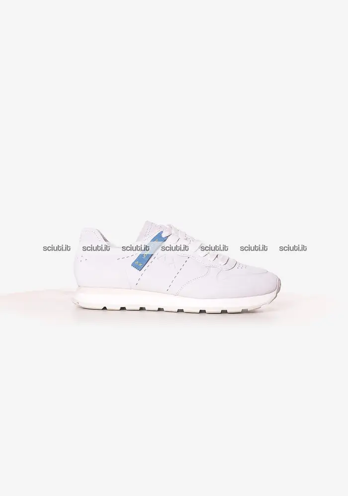 SUN68 Scarpe uomo bianche Tom raw edge