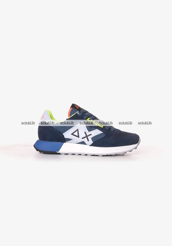 SUN68 Scarpe uomo blu scuro Jaki 2 0 fluo