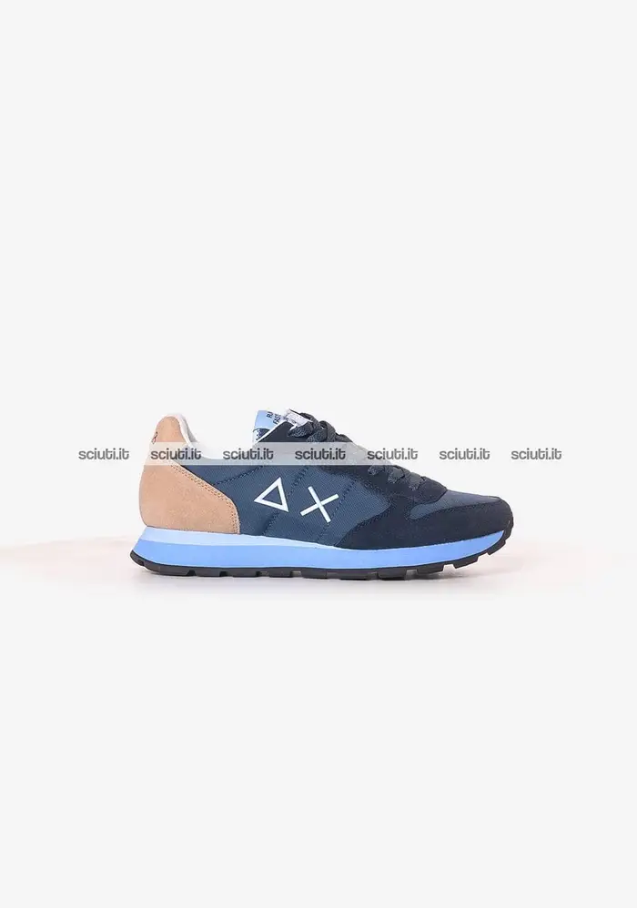 SUN68 Scarpe uomo blu scuro Tom multicolor