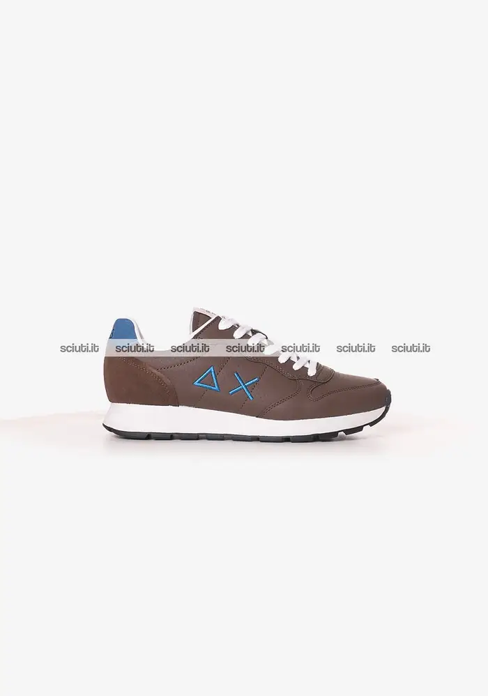 SUN68 Scarpe uomo marroni Tom classic in misto pelle