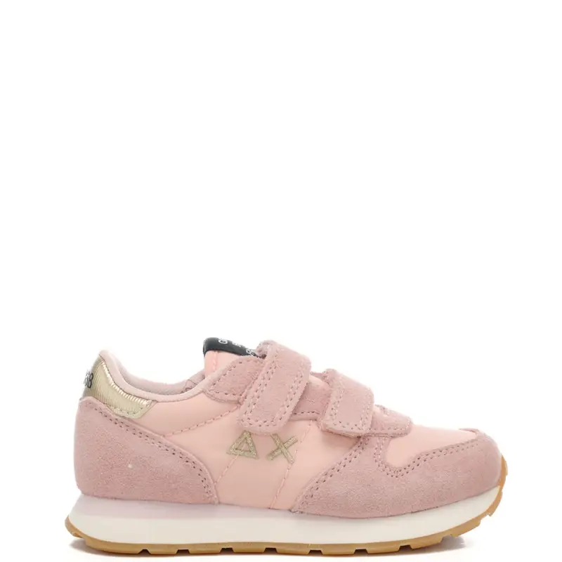 Sun68 sneakers da bambina con logo ricamato sulla parte esterna rosa