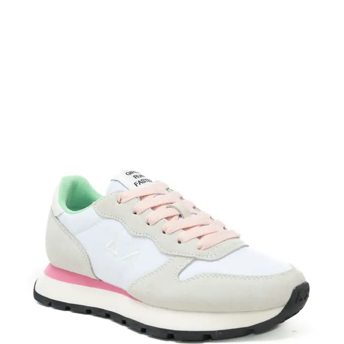 Sun68 sneakers da donna ally solid con logo sulla parte esterna e sul retro bianco