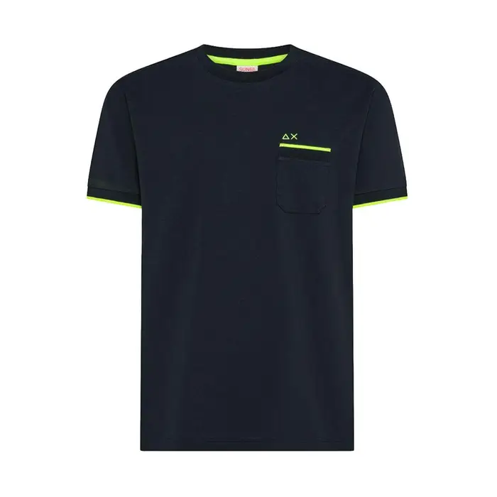 Sun68 Sun 68 T-Shirt Piquet Smallstripe Blu Uomo
