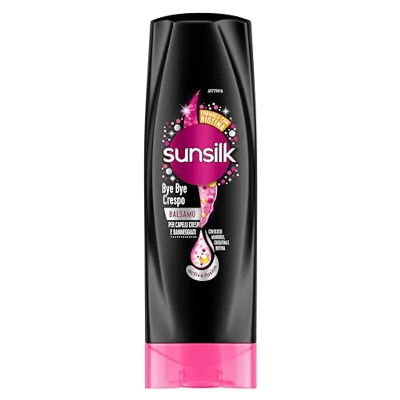 Sunsilk Balsamo Bye Bye Crespo, Balsamo per Capelli Crespi, Dona Capelli Morbidi, Visibilmente Sani e Luminosi, Formula Active Fusion