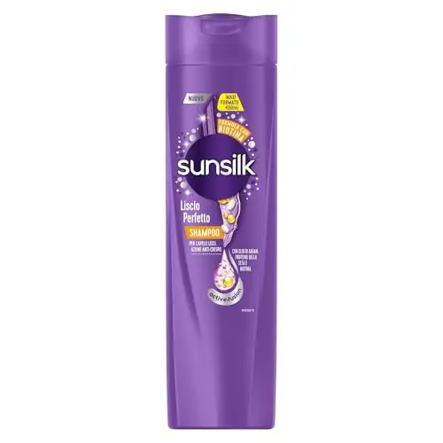 Sunsilk Shampoo Liscio Perfetto, Shampoo per Capelli Lisci a Lungo e Setosi, Formula Active Fusion con Olio di Argan