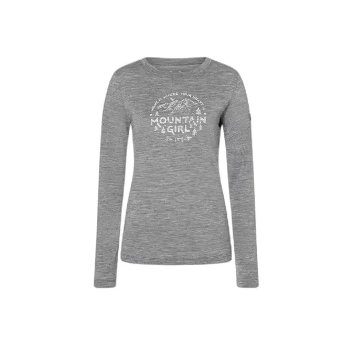 Maglietta a manica lunga da donna super natural Mountain Gris