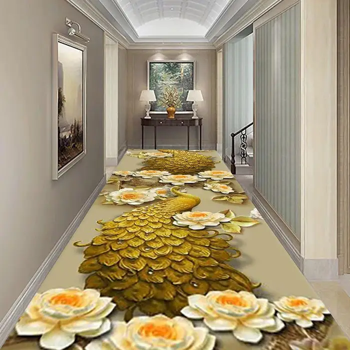 Stile cinese Corridoio Corridoio Tappeto Hotel Hotel Scale Tappetini antiscivolo Ingresso casa Tappeto Corridoio personalizzato Tappeto lungo 90x400cm