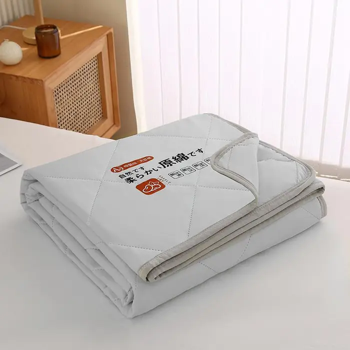 Trapunta estiva leggera, morbida, con aria condizionata, trapunta/coperta per quattro stagioni, in cotone lavato di qualità A, trapunta per letto singolo e matrimoniale 100x150cm 1pc