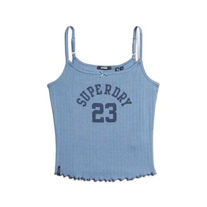 Superdry Canotta in pizzo con motivo donna Athletic