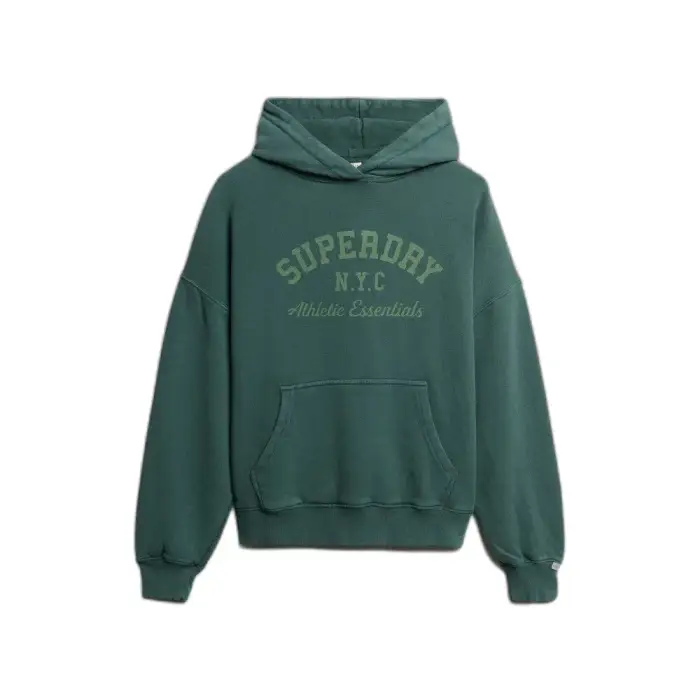 Superdry per donna W2012452A Felpa Athletic Essentials Relax verde, Casual, Cotone