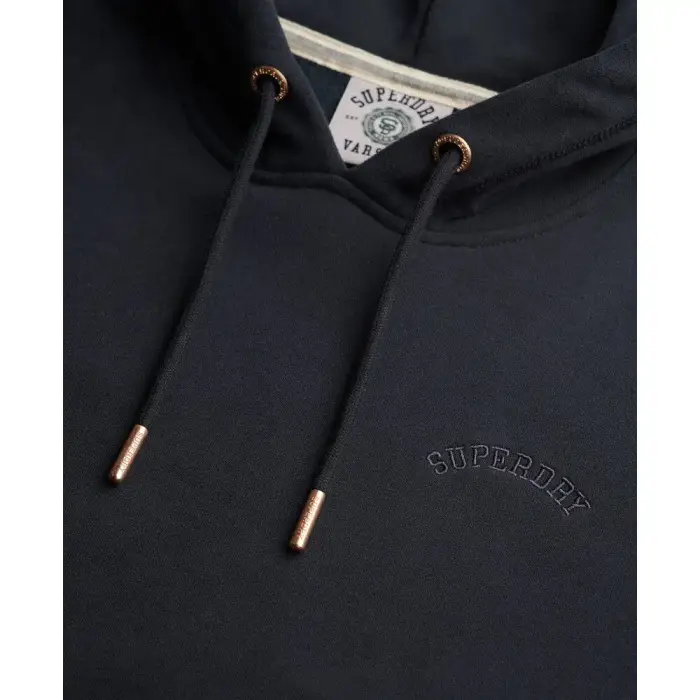 Felpa con cappuccio da donna Superdry Essential Logo Emb Hb Bleu
