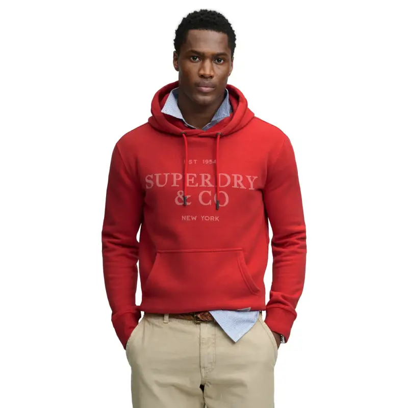 Superdry Felpa con cappuccio 1954 Company Rouge