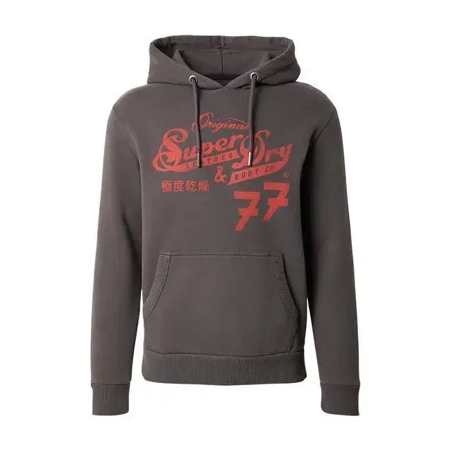 Felpa con cappuccio Superdry Leather & Boot Co Script Noir