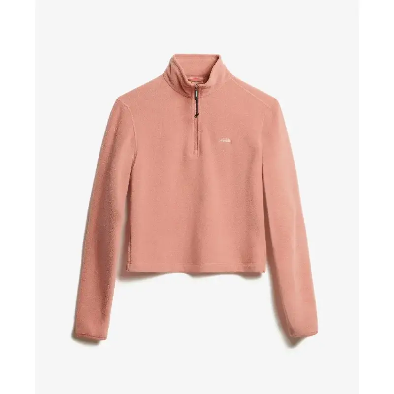 Superdry Felpa corta donna con mezzo zip