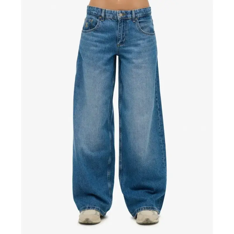 Superdry Jeans baggy donna Low Rise Bleu