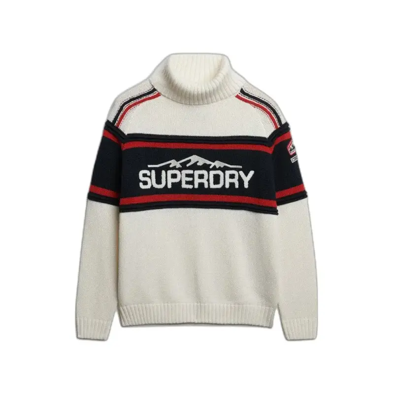 Superdry Maglione a collo alto dopo sci donna Blanc