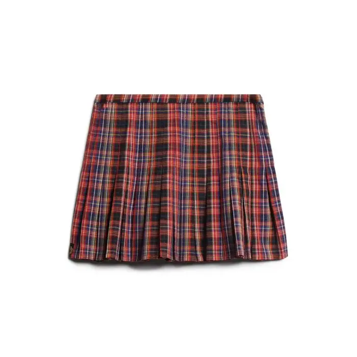 Mini gonna a quadri a vita alta donna Superdry