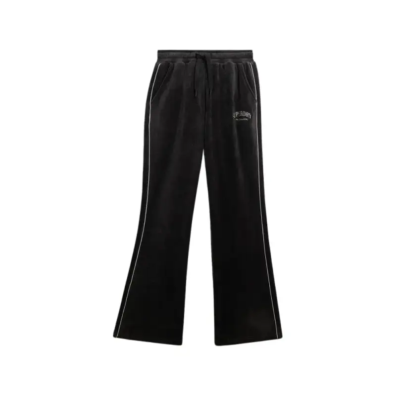 Superdry Pantaloni della tuta in velluto donna Country Club Noir