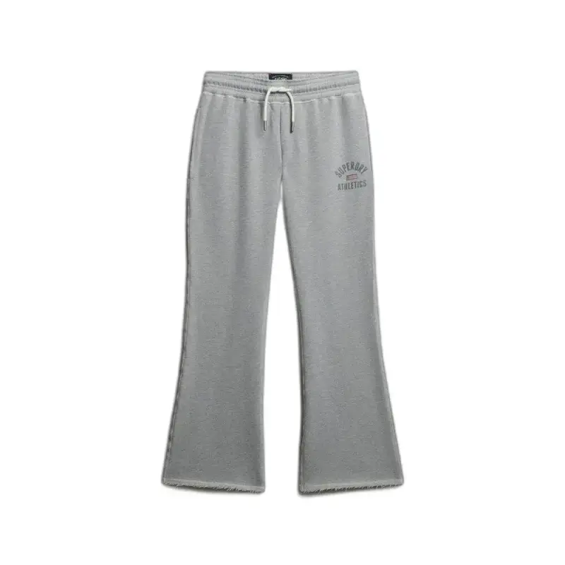 Superdry Pantaloni jogger a zampa d elefante donna Athletic Print Gris