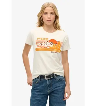 per donna W1011574A T-shirt bianca a righe slim fit per esterni (XS), Bianco, Casual, Cotone, Manica corta