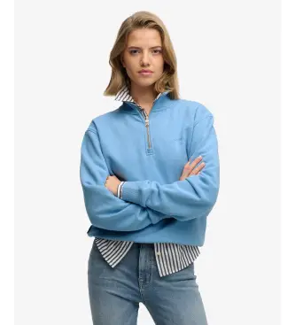 per donna W2012666A Felpa con zip Essential Logo blu (M), Casual, Cotone