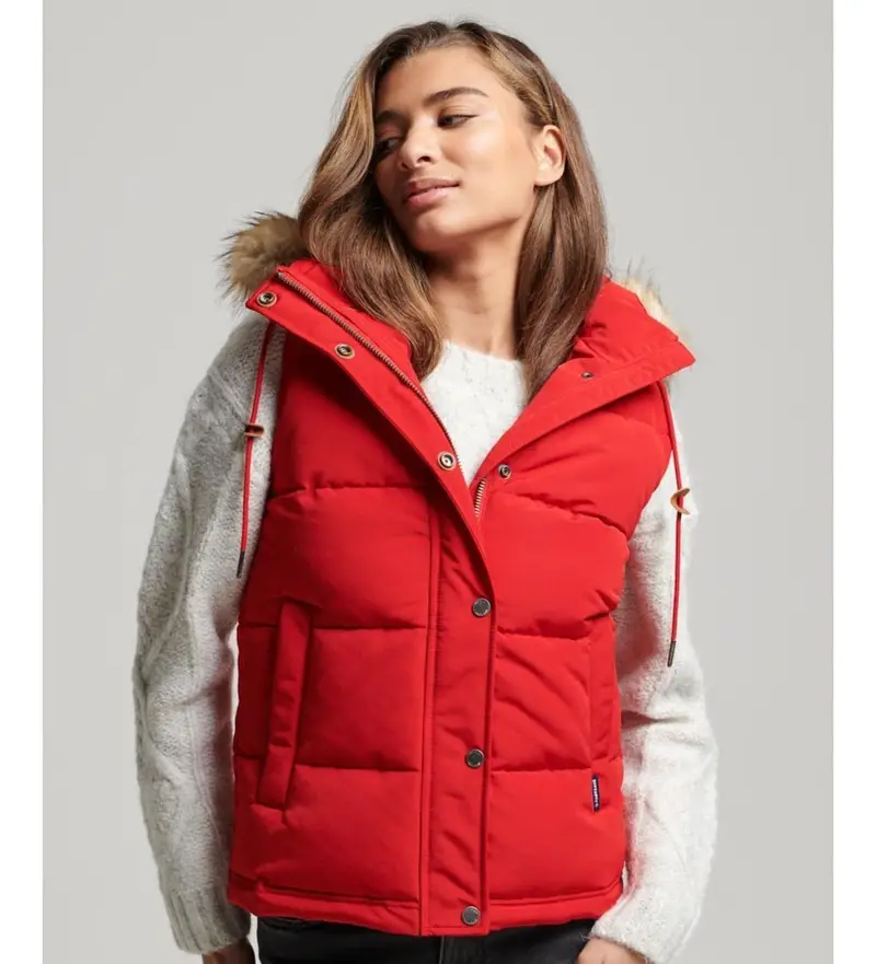 Superdry Gilet Donna Rosso 4129808