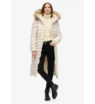 per donna W5011790A lungo cappotto beige Fuji (L), Casual, Poliestere