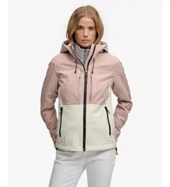 per donna W5012070A Giacca da trekking rosa a blocchi di colore (XXL), Casual, All aperto, Polister riciclato