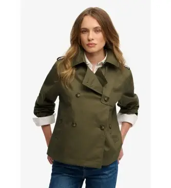 per donna W5012080A Trench verde (XS), Casual, Cotone, Classico