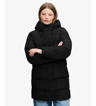 per donna W5012179A Giacca Trapuntata Sportiva Media con Cappuccio nero (XS), Casual, Poliestere