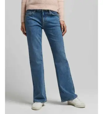 per donna W7010797A Jeans skinny blu a vita media svasati (32/32), Casual, Denim, Cotone biologico, Sostenibile