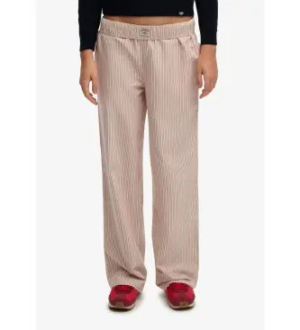 per donna W7011273A Pantaloni a righe rosse (L), Rosso, Casual, Cotone, Bordeaux