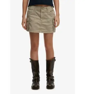 per donna W7210405A Minigonna cargo marrone (M), Casual, Cotone Grigio