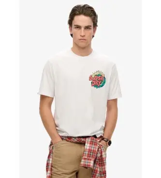 per uomo M1012107A Maglietta bianca con scritta "Outdoor Narrative" (XXL), Bianco, Casual, Cotone, Manica corta