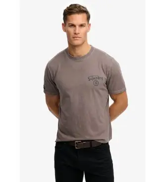 per uomo M1012248A Maglietta Tokyo Narrative marrone (L), Casual, Cotone, Manica corta Grigio