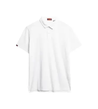 Superdry per uomo M1110440A Polo essenziale in maglia bianca, Bianco, Casual, Cotone, Manica corta