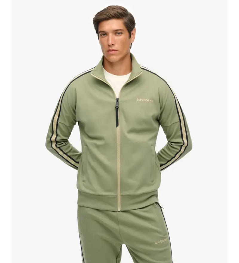 Superdry per uomo. M2014312A Giacca sportiva Tech Cult Loose verde, Casual, Cotone