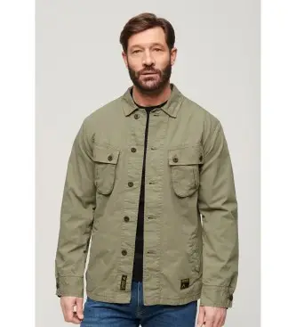 per uomo M4010729A Giacca militare verde (S), Casual, Cotone, Manica lunga