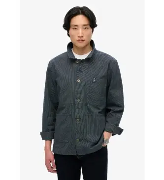 per uomo M5012064A Giacca a righe blu-grigio Merchant (XL), Casual, Poliestere