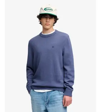per uomo M6110717A Maglione Preppy in cotone blu marino (XXL), Casual, Navy