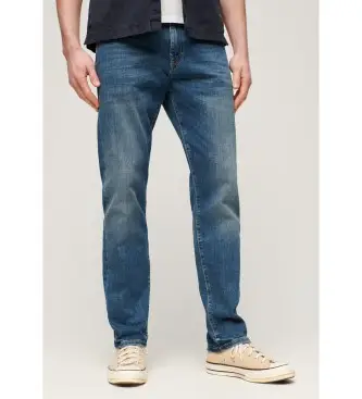 Superdry per uomo M7010887A Jeans vintage blu dritti e slim fit (30/34), Casual, Cotone, Denim, Cotone biologico, Sostenibile