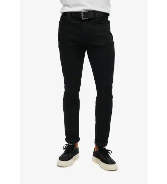 Superdry per uomo M7010890A Jeans skinny vintage neri (29/34), Nero, Casual, Cotone, Denim