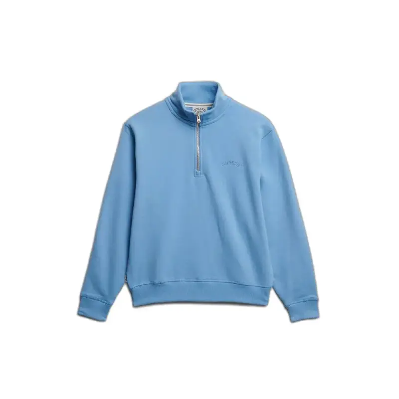Superdry Pullover con col a camionista e logo ricamato donna Essential Bleu