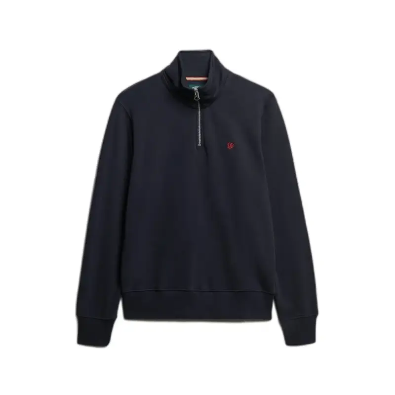 Superdry Pullover con collo a zip Preppy Bleu