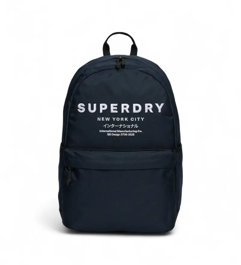 Superdry unisex W9110426A Zaino con logo Montana blu navy (OSFA), Casual, Poliestere