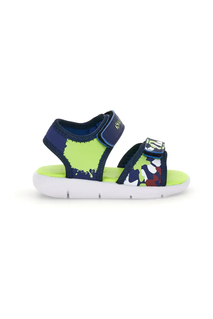 SUPERGA Sandali blu e verde con chiusura a strappo S63S820 [BLUE]