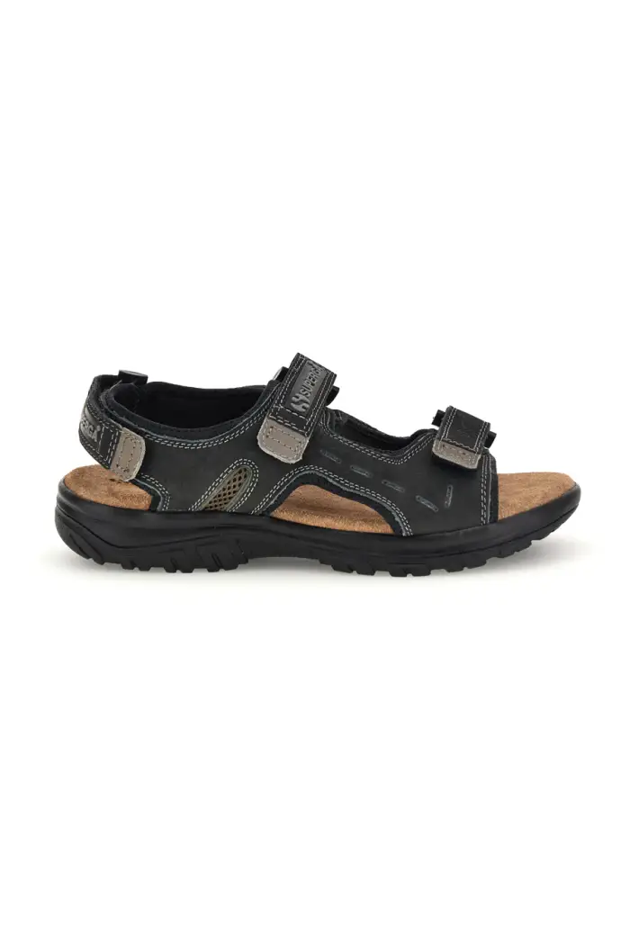 SUPERGA Sandali neri in pelle S86U292 [NERO]