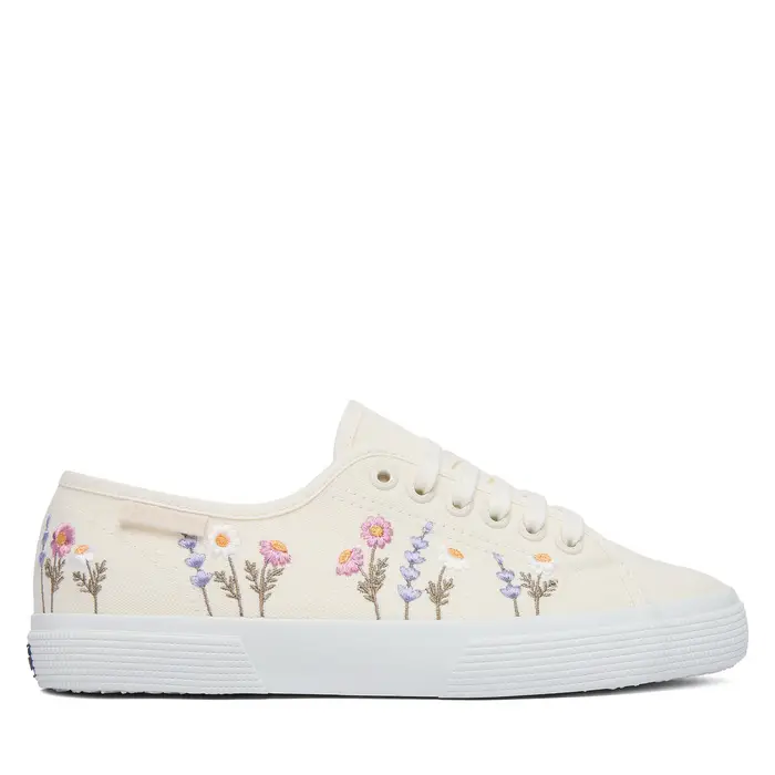Superga Scarpe sportive 3750 Flower Embroidery Leggera S8161ZW Bianco